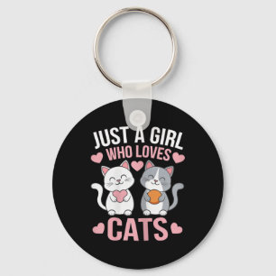 Kitten Just a Girl, die Lieben Katzen Shirt Niedli Schlüsselanhänger