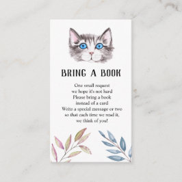 Kitten Kitty Cat Baby Dusche bringen Sie ein Buch  Begleitkarte