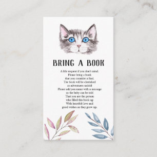 Kitten Kitty Cat Baby Dusche bringen Sie ein Buch  Begleitkarte