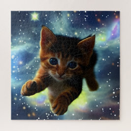Kitten läuft im Space Jigsaw Puzzle