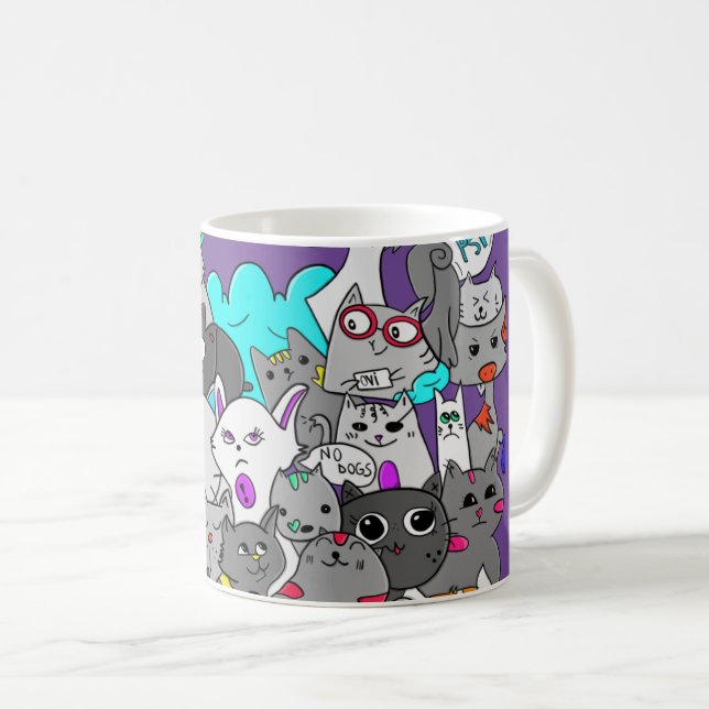 Kitten Mashup Kaffeetasse (VorderseiteRechts)