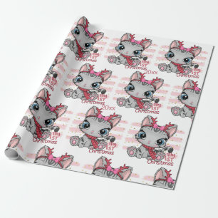 Kitten, mein erstes Weihnachtswrapping Paper Geschenkpapier