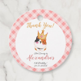 Kitten Meow Pink Crown Girl Kitty Cat Geburtstag Geschenkanhänger