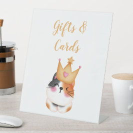 Kitten Meow Pink Crown Girl Kitty Cat Geburtstag Sockelschild