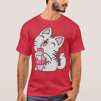 Kitten Milch Trinken Otaku Neko Japan T-Shirt