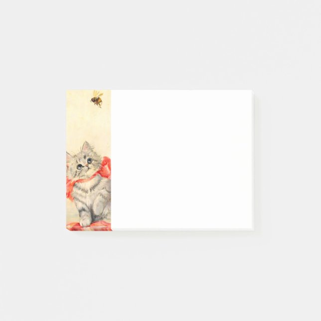 Kitten mit einem roten Band Post-it Klebezettel (Vorderseite)