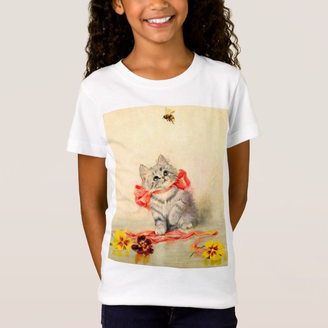 Kitten mit einem roten Band T-Shirt (Vorderseite)