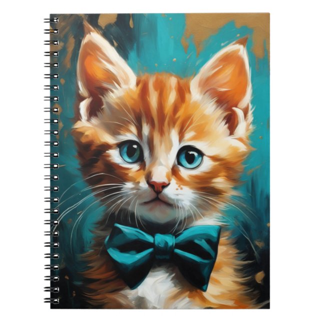 Kitten mit einer Bow-Krawatte | Notebook Notizblock (Vorderseite)