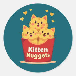 Kitten Nuggets – 100% süß, null Hähnchen Runder Aufkleber