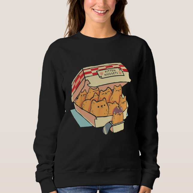 Kitten Nuggets  Cat Cake Box Sweatshirt (Vorderseite)