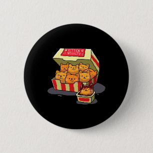 Kitten Nuggets Food Pub Cat Lover Geschenk Hühnche Button
