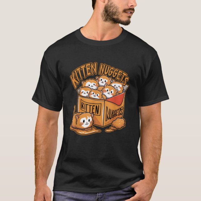 Kitten Nuggets Food Pun Cat Lover Chicken Nuggets  T-Shirt (Vorderseite)