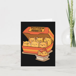 Kitten Nuggets Fun Niedlich Food Katzenkatze Lover Karte