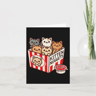 Kitten Nuggets Funny Niedlich Food Puff Cat Lover Karte