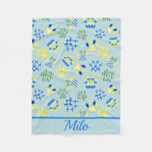 Kitten Paws Blue Personalisiert Fleece Blanket