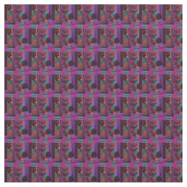 Kitten Pop Art Pattern, Stoff (Nahaufnahme)