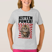 KITTEN POWER, KatzenT - Shirt, lustige T - Shirt
