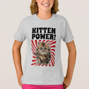 KITTEN POWER, KatzenT - Shirt, lustige T - Shirt