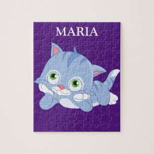 Kitten Puzzle mit personalisiertem Kindernamen.