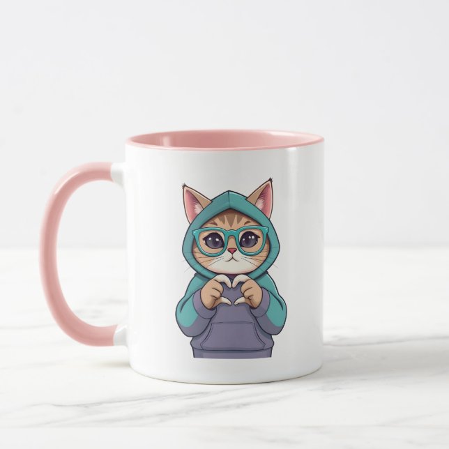 Kitten schickt ihre Liebe Tasse (Links)