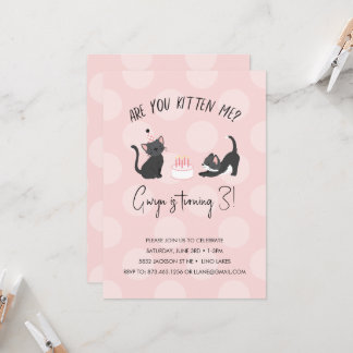 Kitten Sie mich? Einladung zum Geburtstag