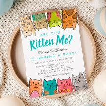 Kitten Sie mich? Neutrale Babydusche für Kitty Cat
