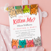 Kitten Sie mich? Neutrale Babydusche für Kitty Cat