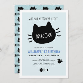 Kitten Sie mir gerade in Blue BIrthday? Einladung