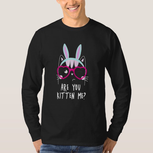 Kitten Sie mir Niedliche Katze mit Herzbrille? T-Shirt (Vorderseite)