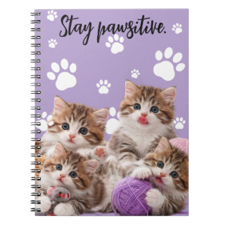 Kitten Stay Pawsitive Notizbuch Notizblock