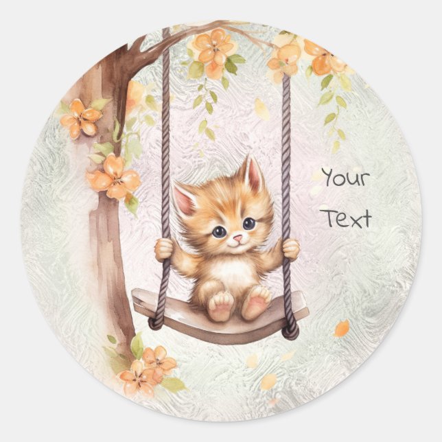 Kitten Swing Sticker (Vorderseite)