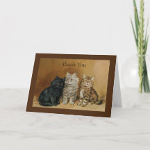 Kitten Trio Danke Card