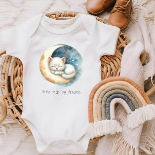 Kitten und Mond Baby Strampler