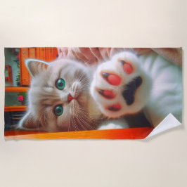 Kitten und Paw Strandtuch