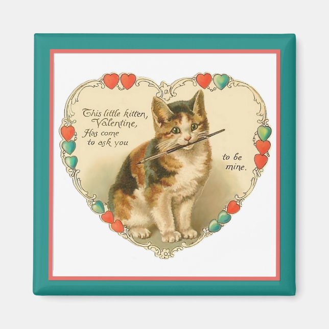Kitten Valentine Magnet (Vorne)