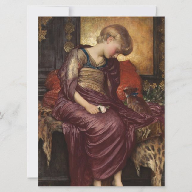 Kitten (von Frederic Leighton) Karte (Vorderseite)