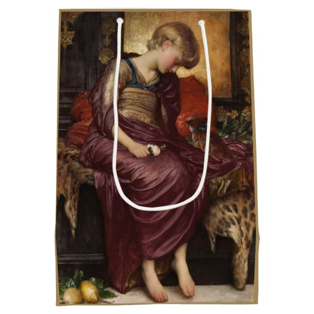 Kitten (von Frederic Leighton) Mittlere Geschenktüte (Rückseite)