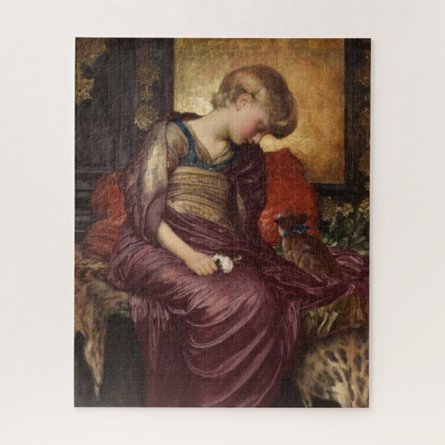 Kitten (von Frederic Leighton) Puzzle (Vertikal)