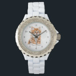 Kitten Watch Geschenk Sweet Baby Cat Armbanduhr<br><div class="desc">Niedliche Kätzchen - Malerei - Anpassbar - Wählen / Fügen Sie Ihren einzigartigen Text - Name / Farbe / Schriftart / Größe / Elemente - Bild / mehr - Machen Sie Ihr besonderes Geschenk - Vergrössern und verschieben oder entfernen und fügen Sie Elemente / Text mit Anpassungs-Tool! Malerei und Design...</div>