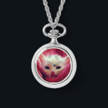 Kitten Watch Necklace Armbanduhr<br><div class="desc">Für den Liebhaber des Tieres ... .Kitten Uhr Fußball beobachten</div>