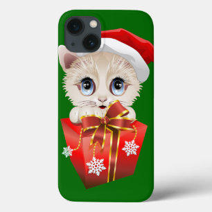 Kitten Weihnachten Weihnachten mit Geschenk iPad F Case-Mate iPhone Hülle
