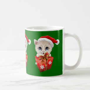Kitten Weihnachten Weihnachten mit Geschenk Tasse