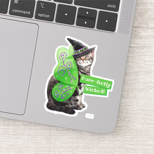 Kitten Witch Fairy Aufkleber (Detail)