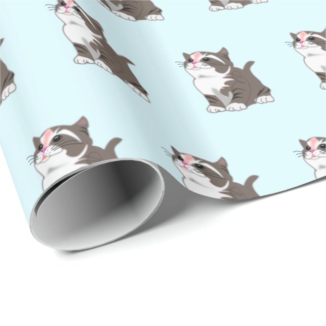 Kitten Wrapping Paper Geschenkpapier (Rolleneckpunkt)