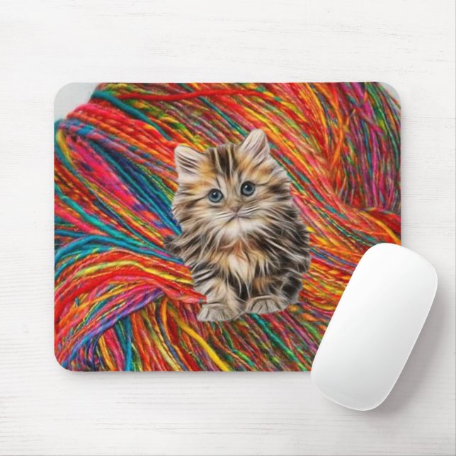 Kitten Yarn Maus Pad! Mousepad (Mit Mouse)