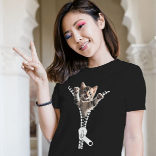 Kitten Zipper T - Shirt
