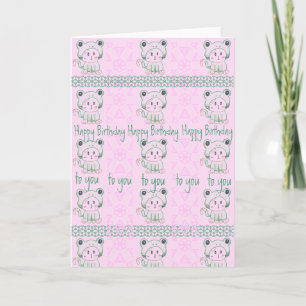 Kittenfrog Birthday card Karte