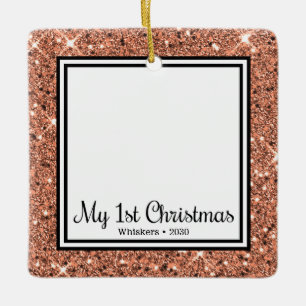 Kitten's 1. Weihnachts 2 Foto Keramikornament