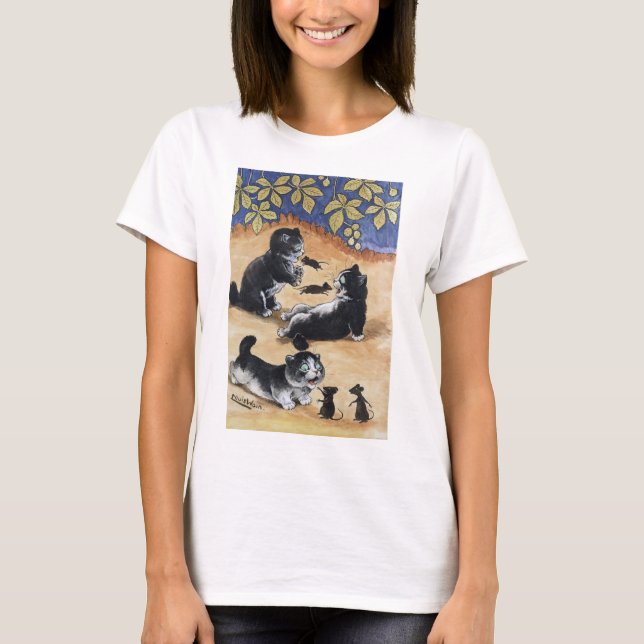 Kittens and Rats, Louis Wain T-Shirt (Vorderseite)