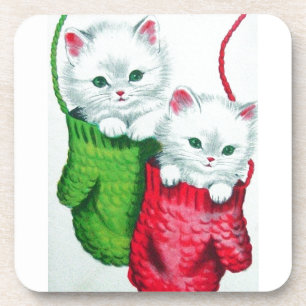 Kittens in Mittens Merry Untersetzer